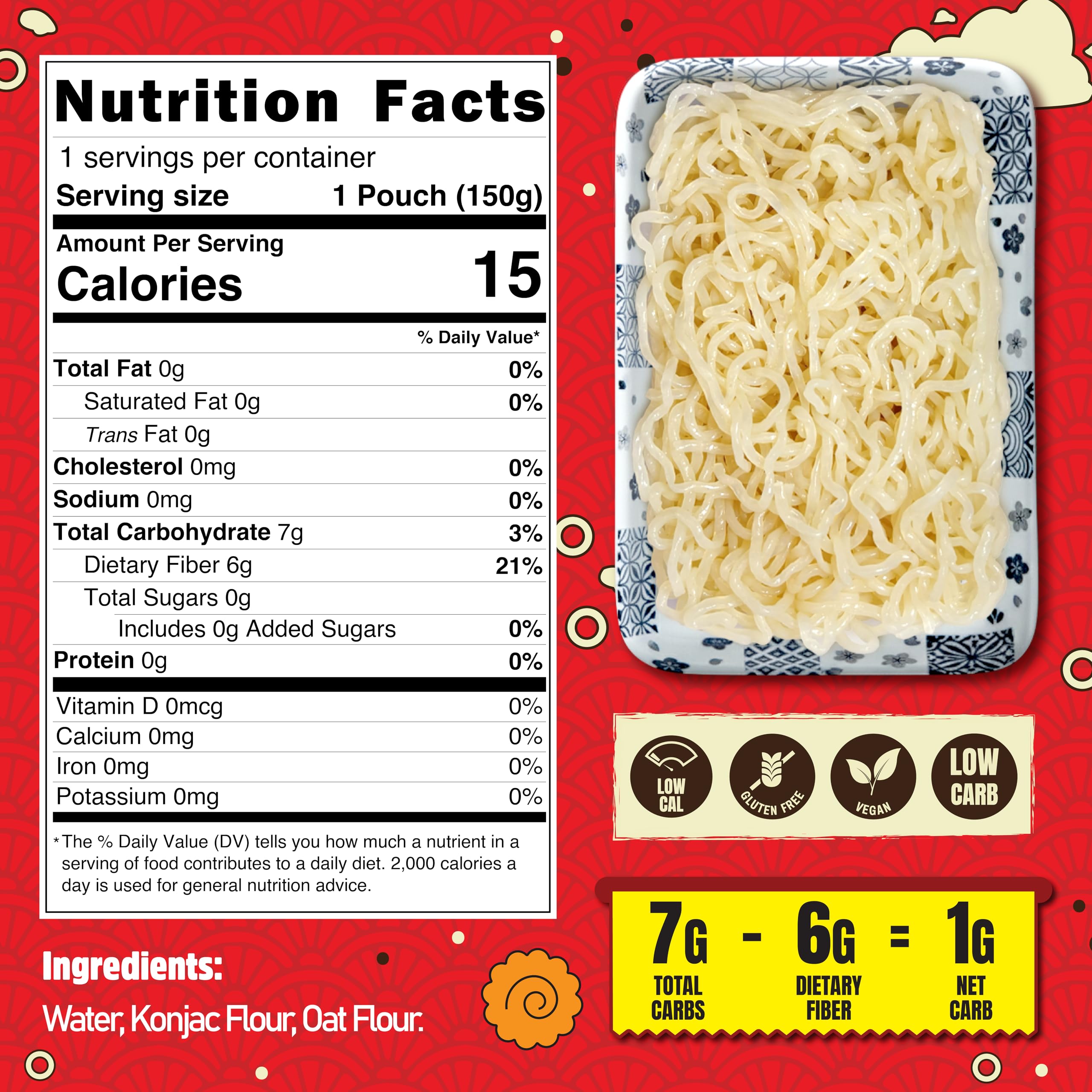 Keto Naturals Keto Noodles boiling in water for a 2-minute ready meal.