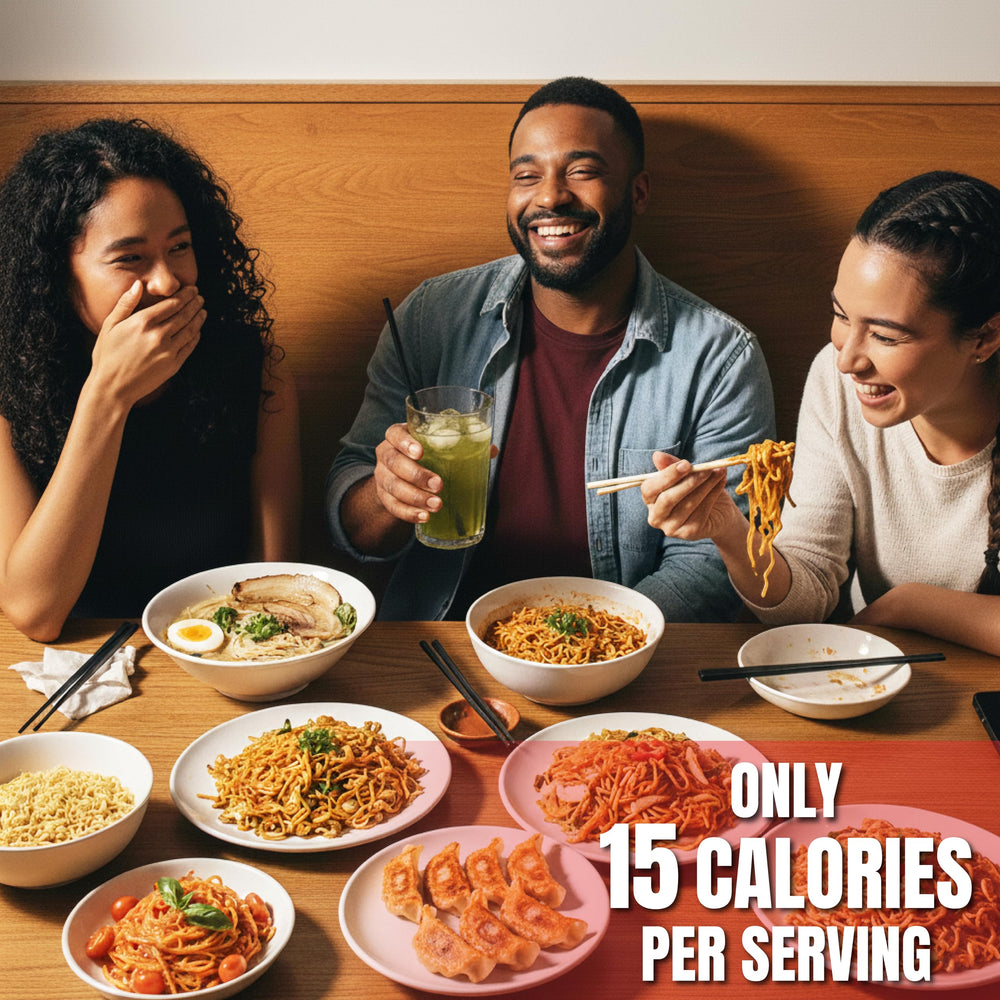 Keto Naturals Ready-to-use noodles with protein topping.