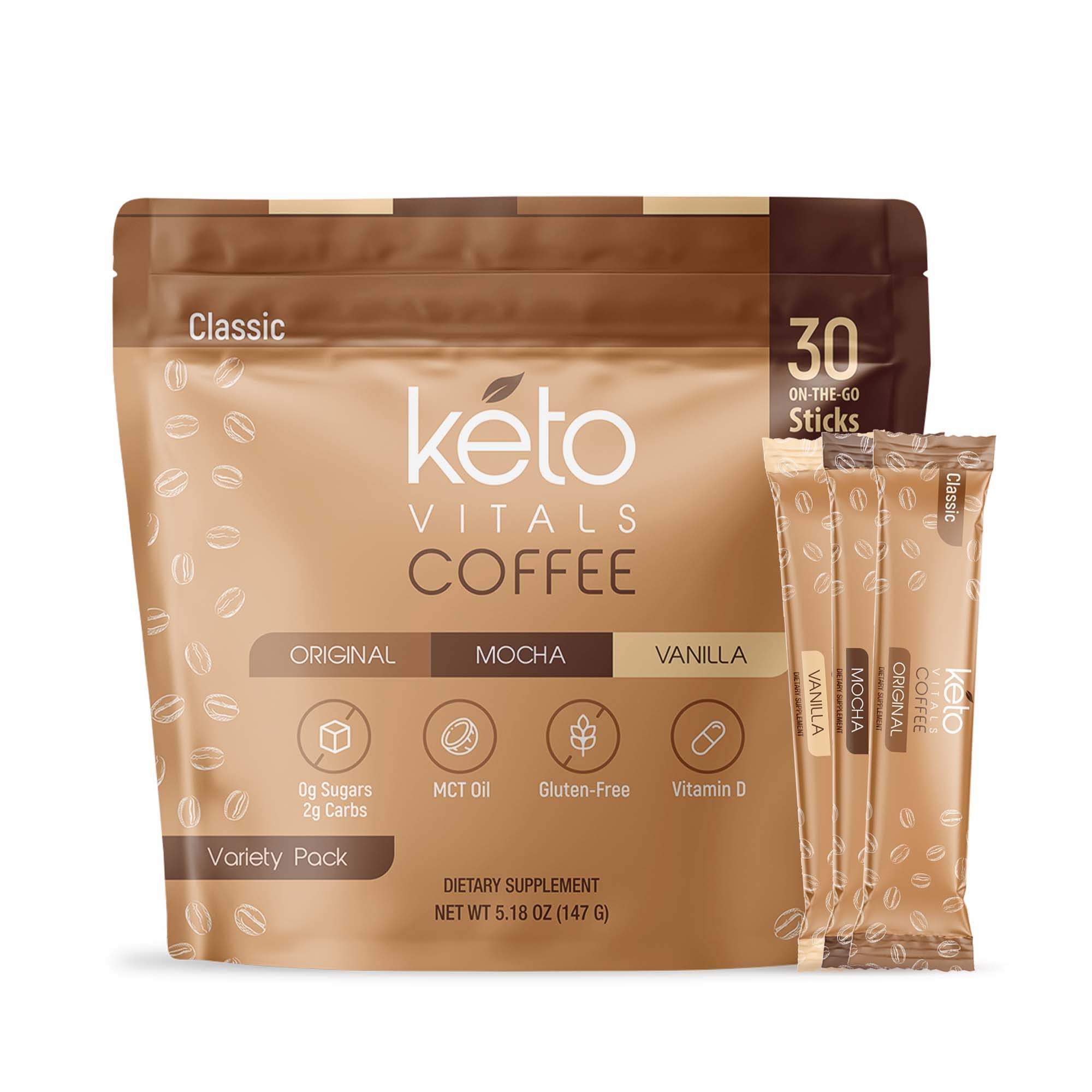 Keto Vitals Ingredient label clearly lists ingredients and benefits
