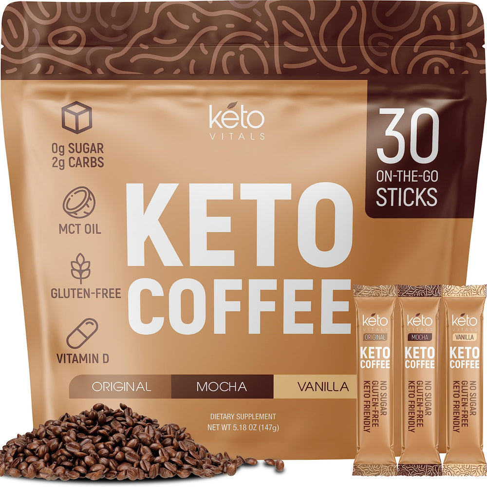 Keto Vitals Instant Keto Coffee Original Stick ready for quick energy boost