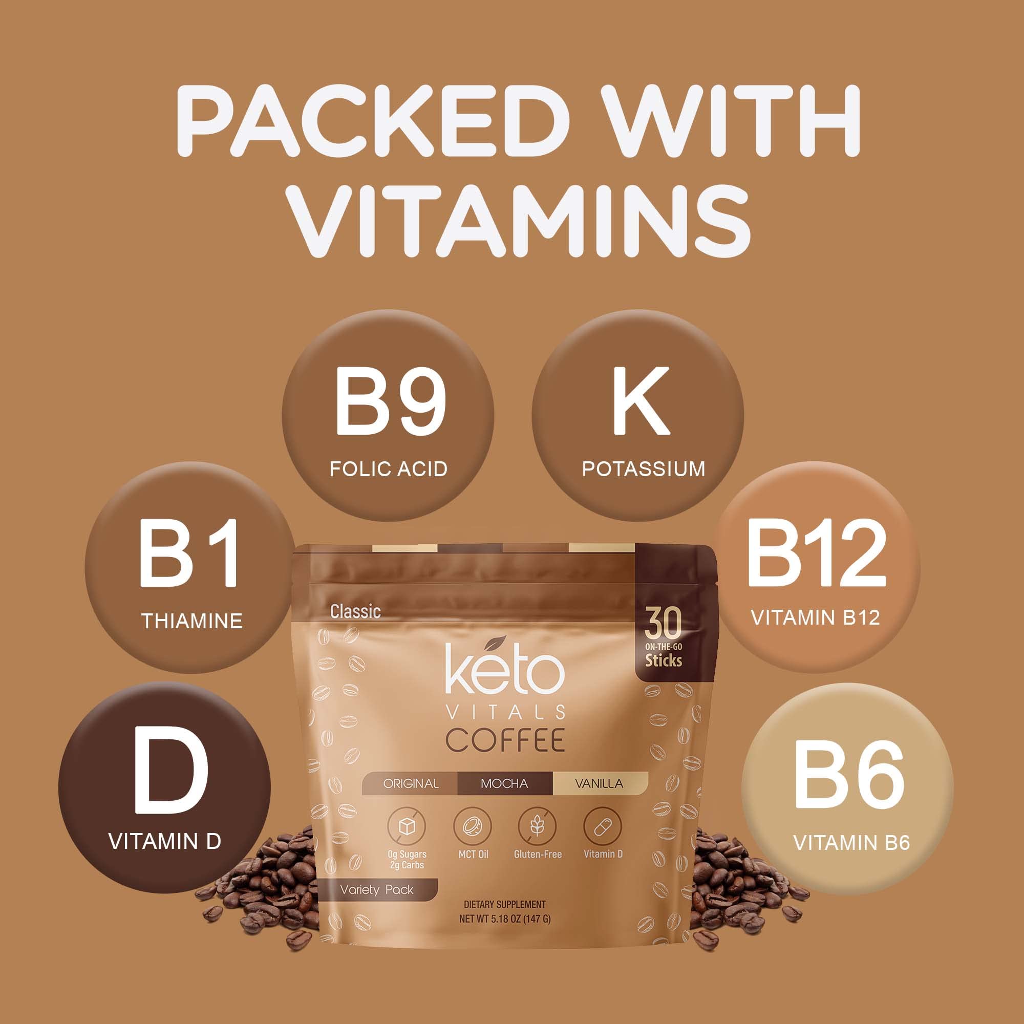 Keto Vitals MCT Oil Boost Coffee Enhancer for smooth energy