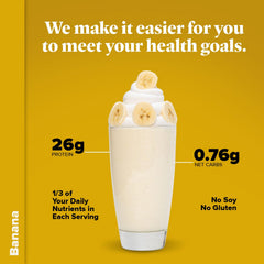 Keto Chow Banana shake in glass ready-to-drink keto meal option