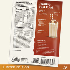 Keto Chow Maple Waffle shaker mix ready to blend