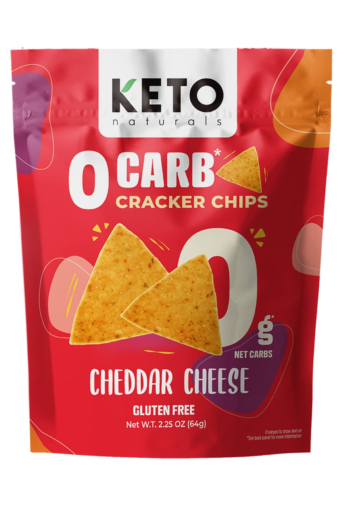 Keto Naturals Keto Crackers cheddar pack open showcases a savory keto-friendly snack.
