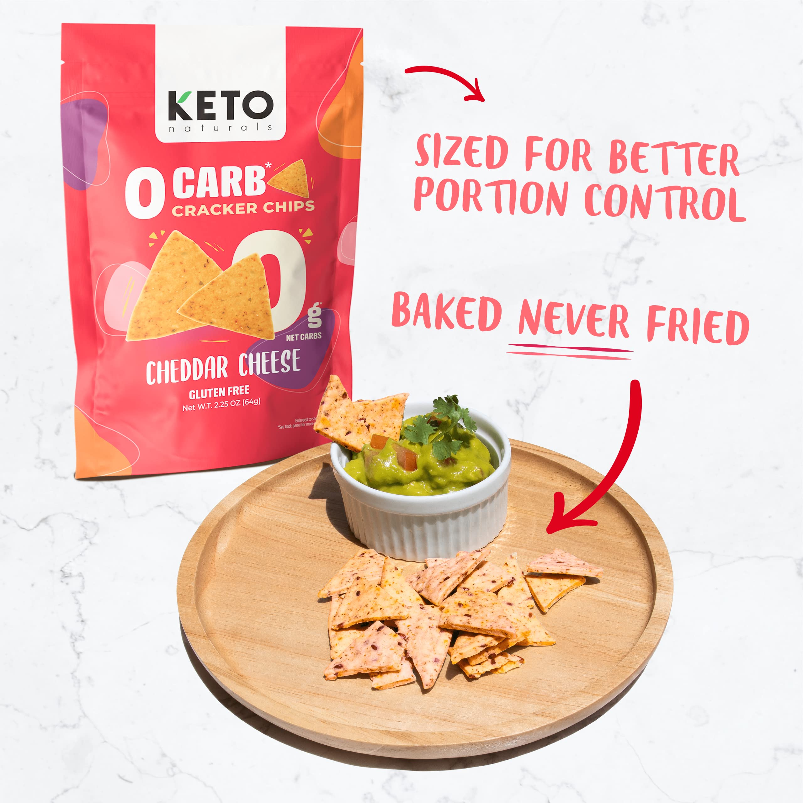 Keto Naturals Keto Crackers texture closeup shows vibrant color and crisp bite.