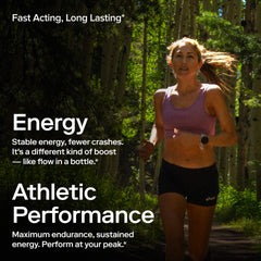 Ketone-IQ green apple label closeup reveals 5g ketones and 100mg caffeine.