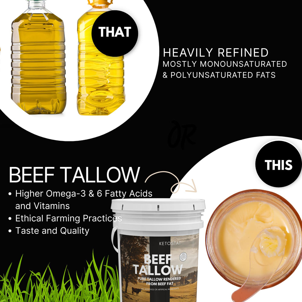 Ketostat beef tallow skincare usage for moisturizing prep.
