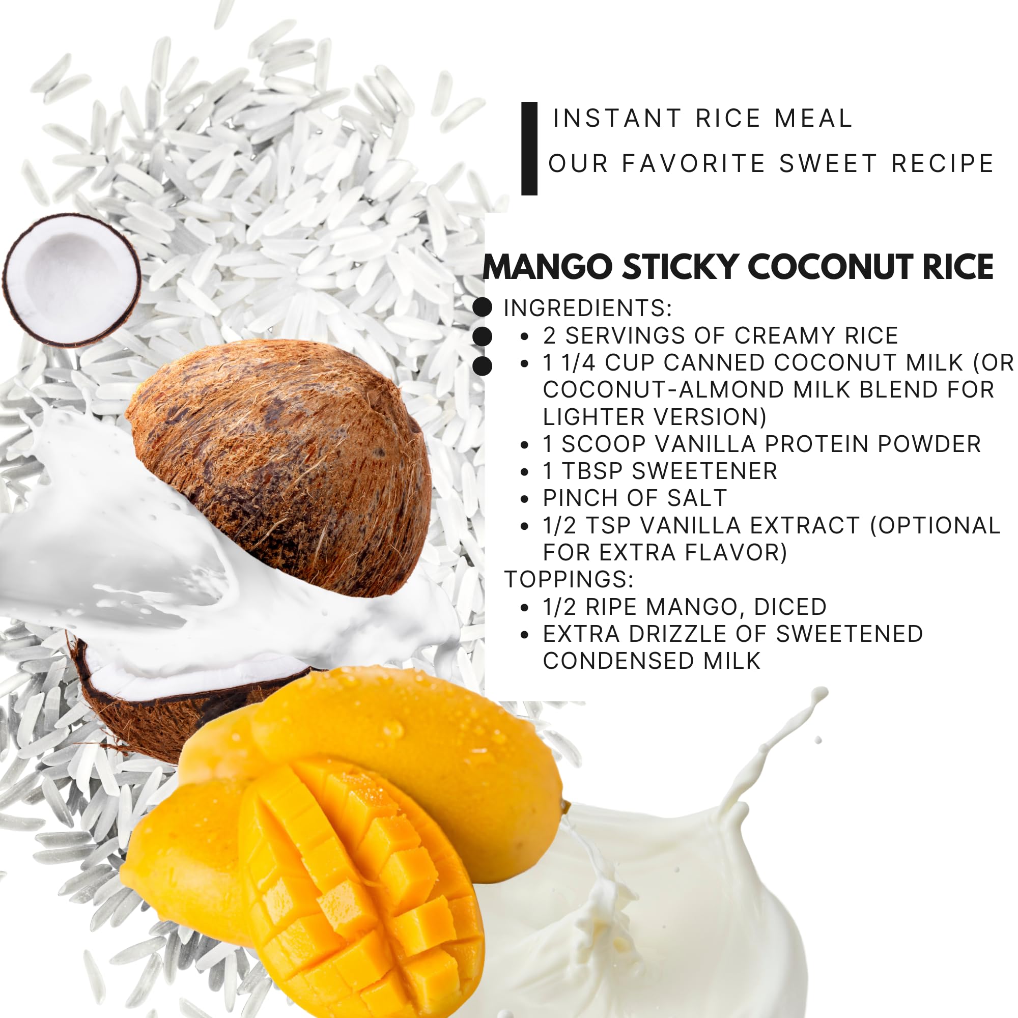 Ketostat Rice Cream with toppings demonstrates customizable sweet or savory bowls.