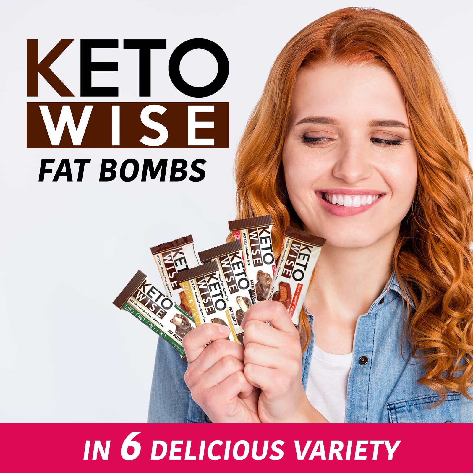 Keto Wise Fat Bombs zero added sugar indicator on pack