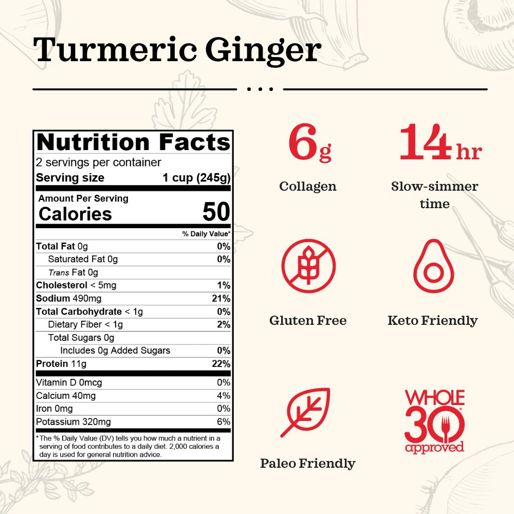 Kettle & Fire bone broth chicken turmeric ginger in a warm bowl ready to sip after a workout.