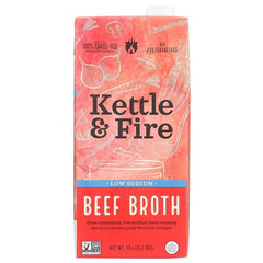 Kettle & Fire beef broth low-sodium pour for quick, versatile meals.