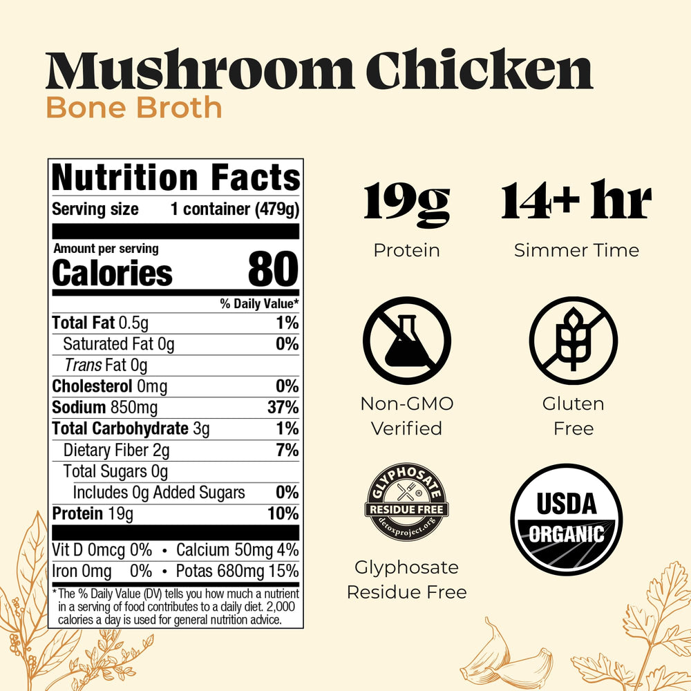 Kettle & Fire broth label close-up highlights premium ingredients and gluten-free promise.