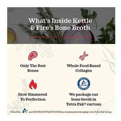 kettle-and-fire regenerative chicken bone broth mug steaming aroma offers comforting flavor when sipped