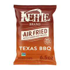 Kettle Brand Air Fried Texas BBQ chips bag showcasing bold flavor.
