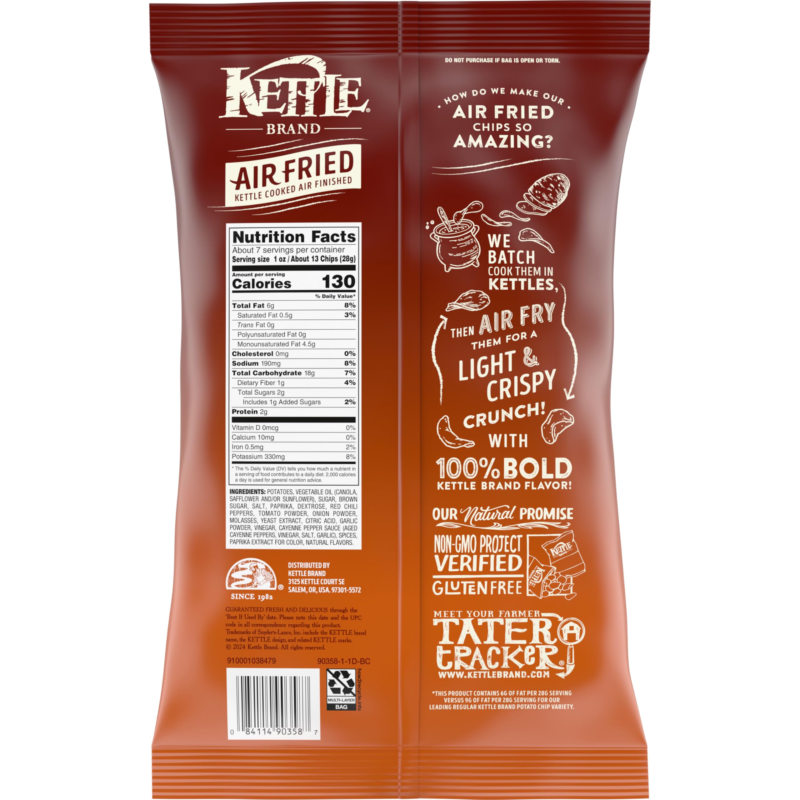 Chips in a bowl ready for sharing, showcasing texture and color, Kettle Brand Texas BBQ.