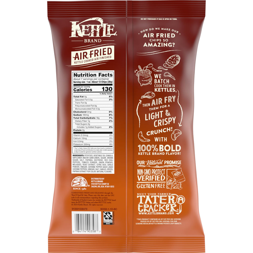 Chips in a bowl ready for sharing, showcasing texture and color, Kettle Brand Texas BBQ.