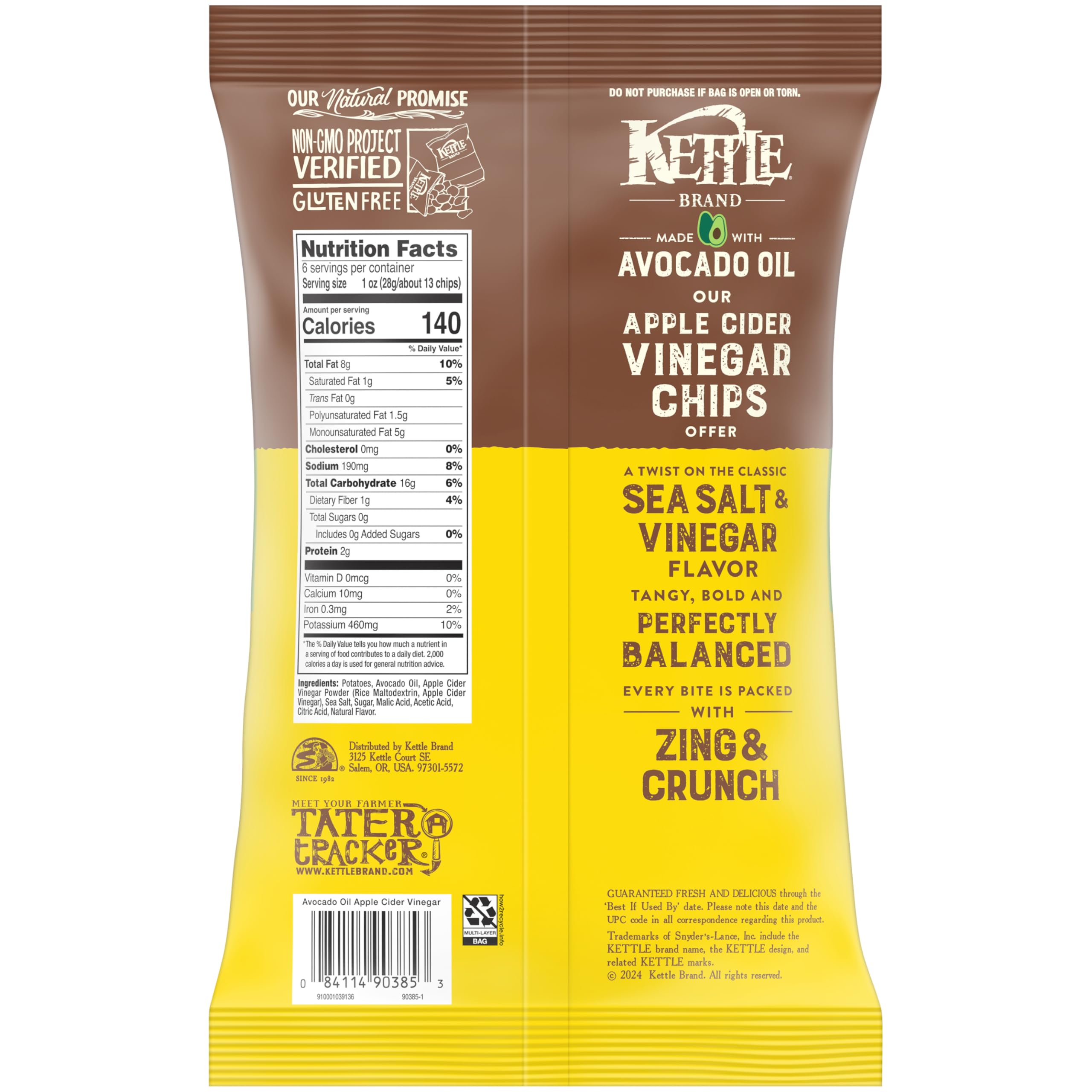 Kettle Brand chips close-up texture highlights bold flavor and crunch.
