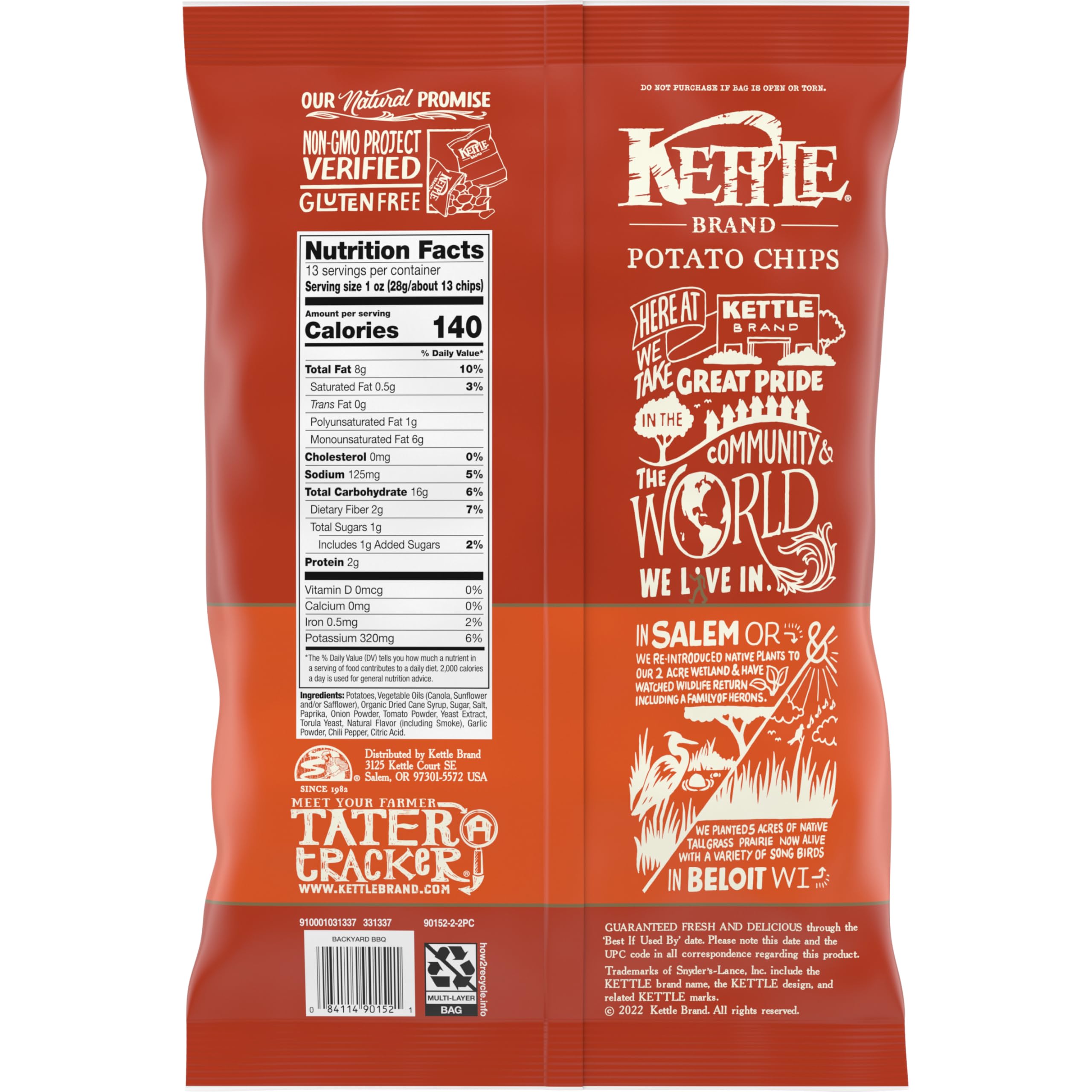 Kettle Brand Backyard Barbeque chips at a tailgate with friends.