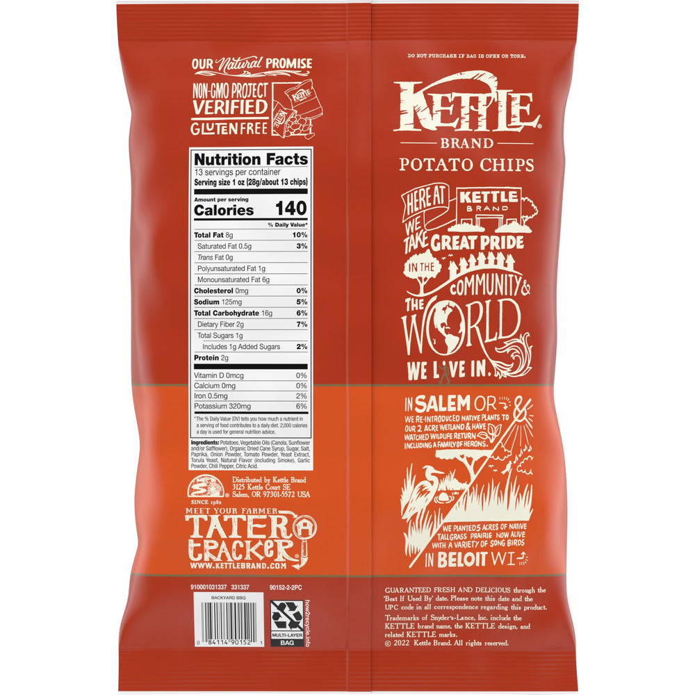 Kettle Brand Backyard Barbeque chips at a tailgate with friends.