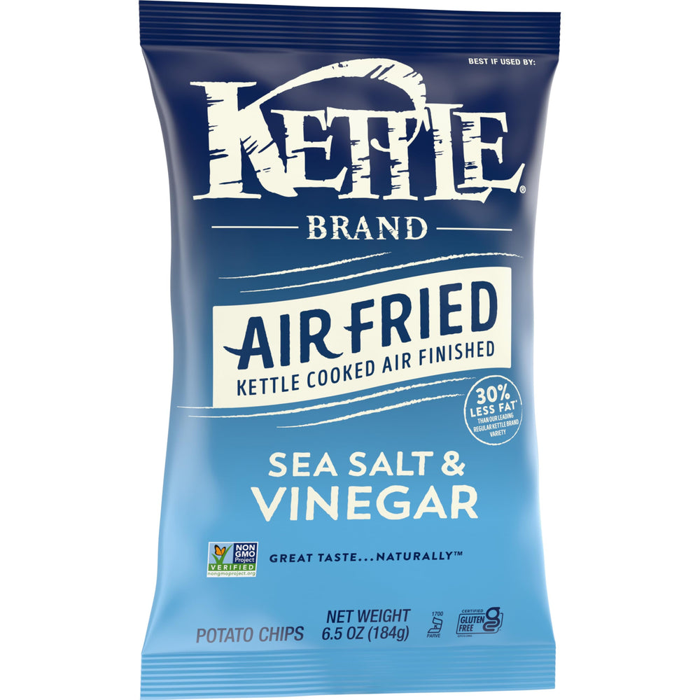 Kettle Brand gluten-free certification seal signals safe snacking.