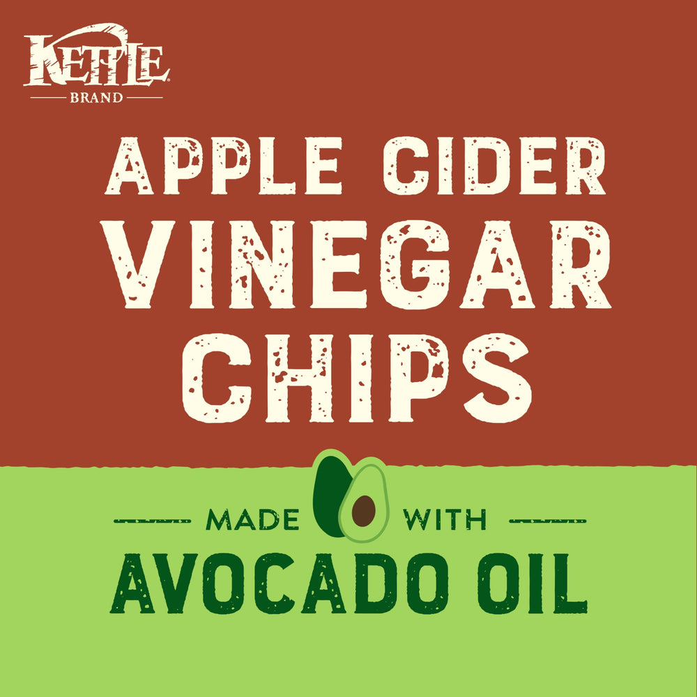 Gluten-free, non-GMO chip packaging by Kettle Brand signals snack option.