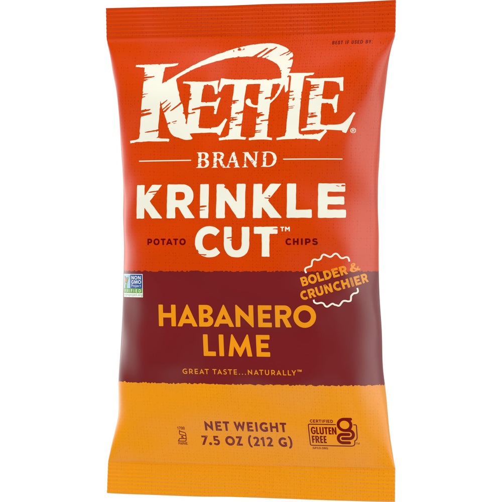 Kettle Brand Habanero Lime chips served at a casual get-together, ready to share.