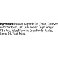 Ridged chip surface emphasizes extra crunch on Krinkle Cut dill pickle chips
