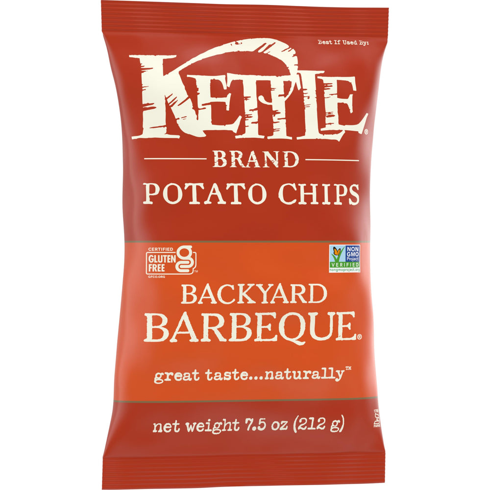 Kettle Brand pantry-friendly 7.5 oz bag on shelf ideal for quick snacking.