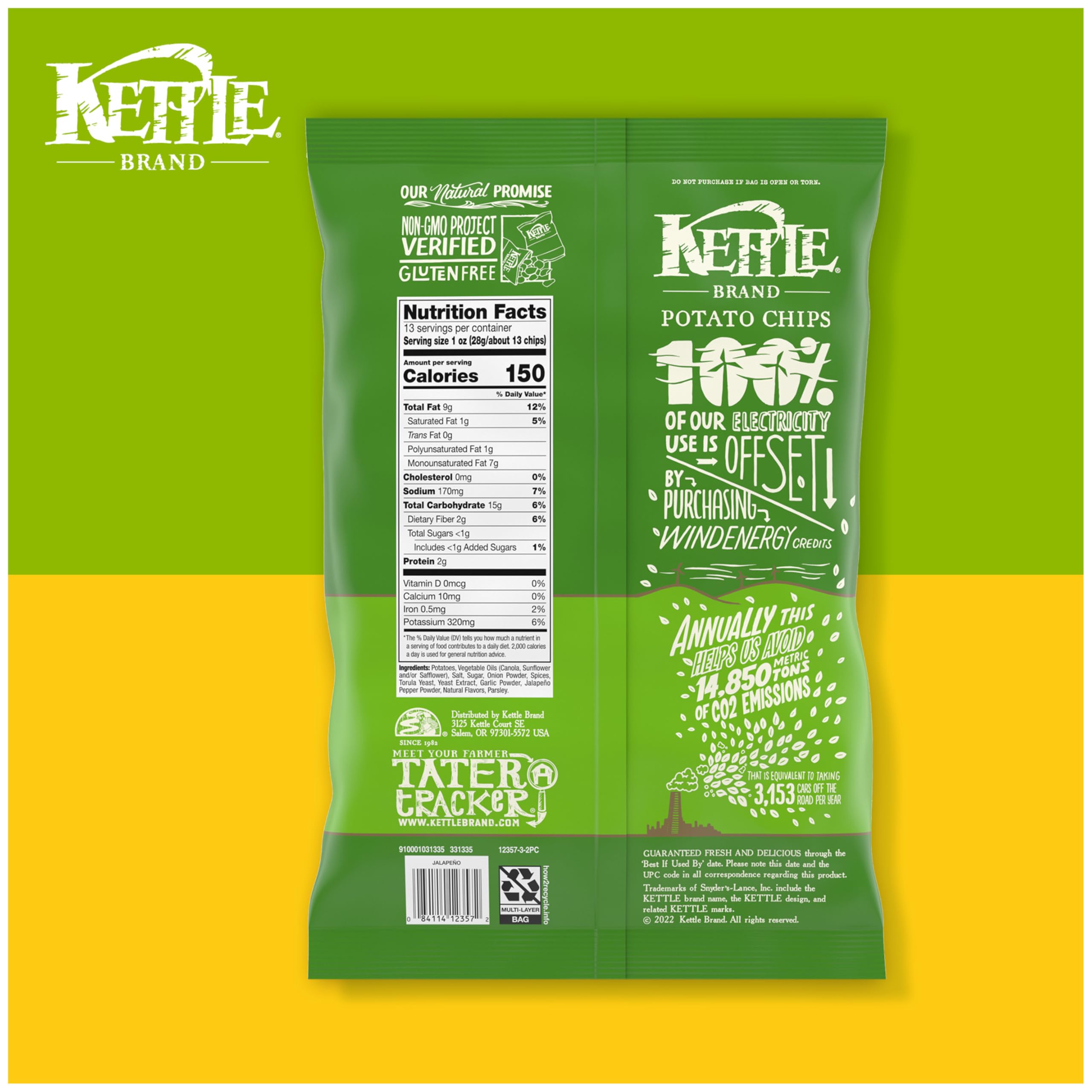 Kettle Brand party-size 13-ounce bag ready for gatherings.