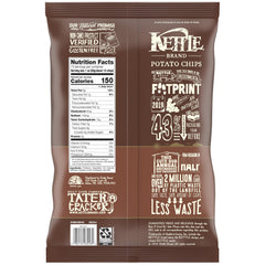 Kettle Brand sea salt chips spill from bag, perfect for party snacking.