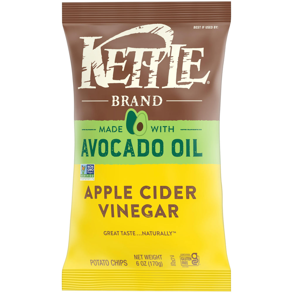 Satisfying crunch and zing make Kettle Brand apple cider vinegar chips versatile.