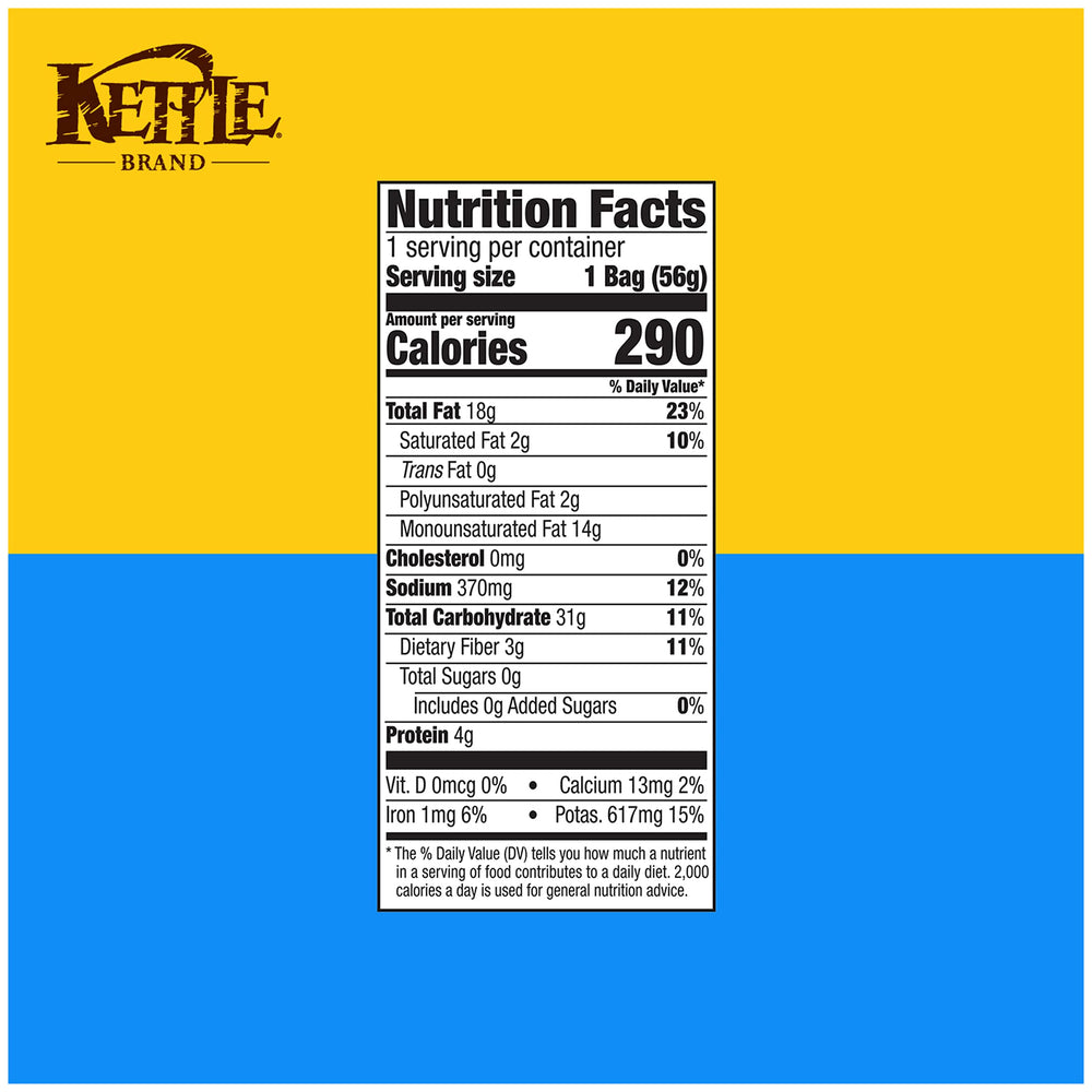 Kettle Brand Salt & Vinegar chips close-up showing crisp texture
