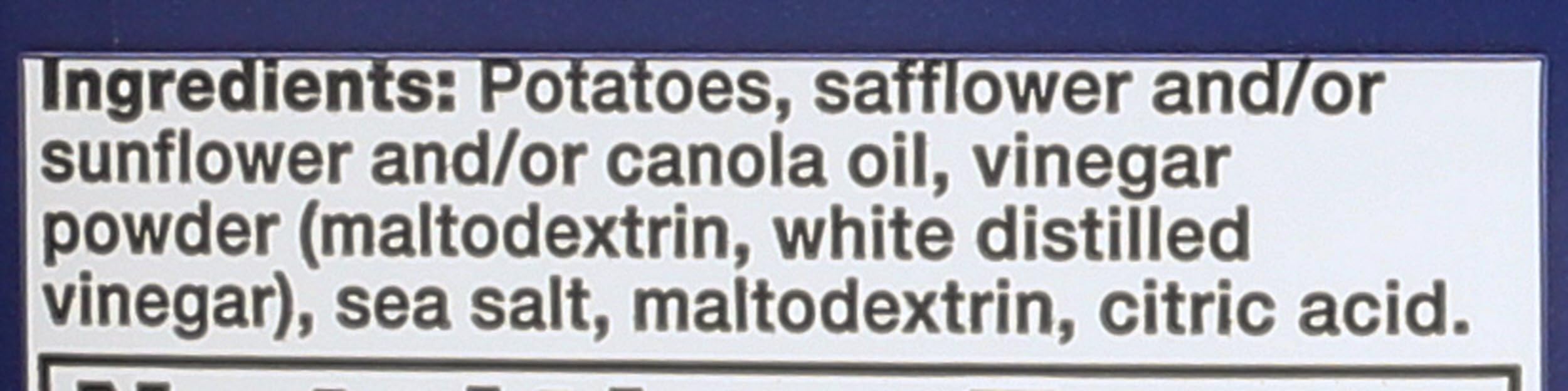 Kettle Brand Salt & Vinegar chips texture close-up highlights crisp bite.