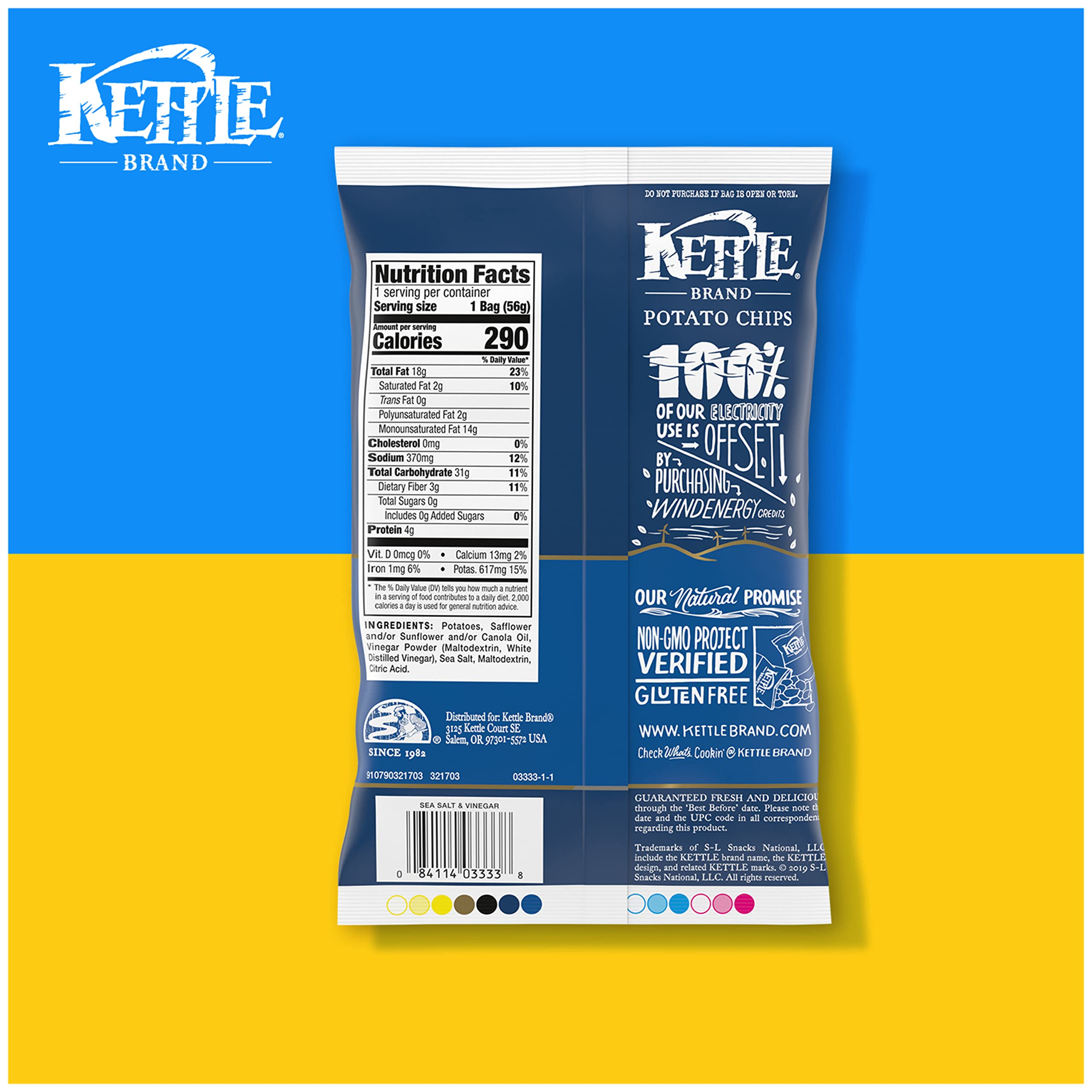Kettle Brand Salt & Vinegar kettle-cooked batch concept