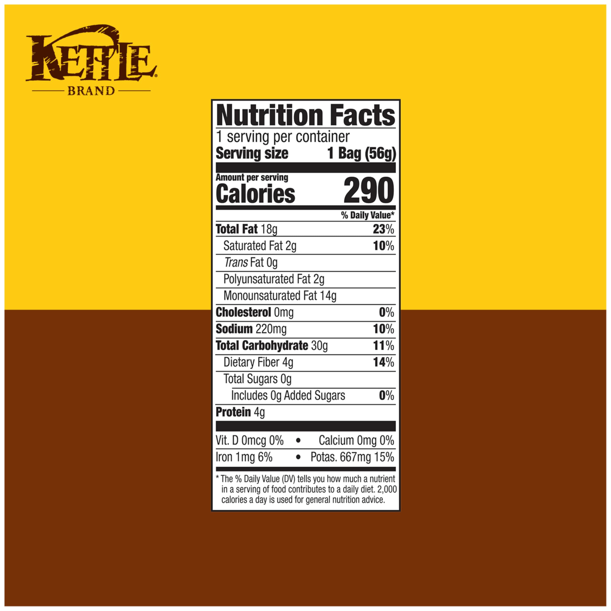 Kettle Brand Sea Salt Chips crisp close-up highlights the savory crunch.