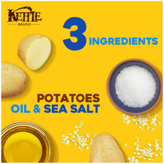 Kettle Brand Sea Salt Chips stored in pantry bag, easy crave-satisfaction anytime.
