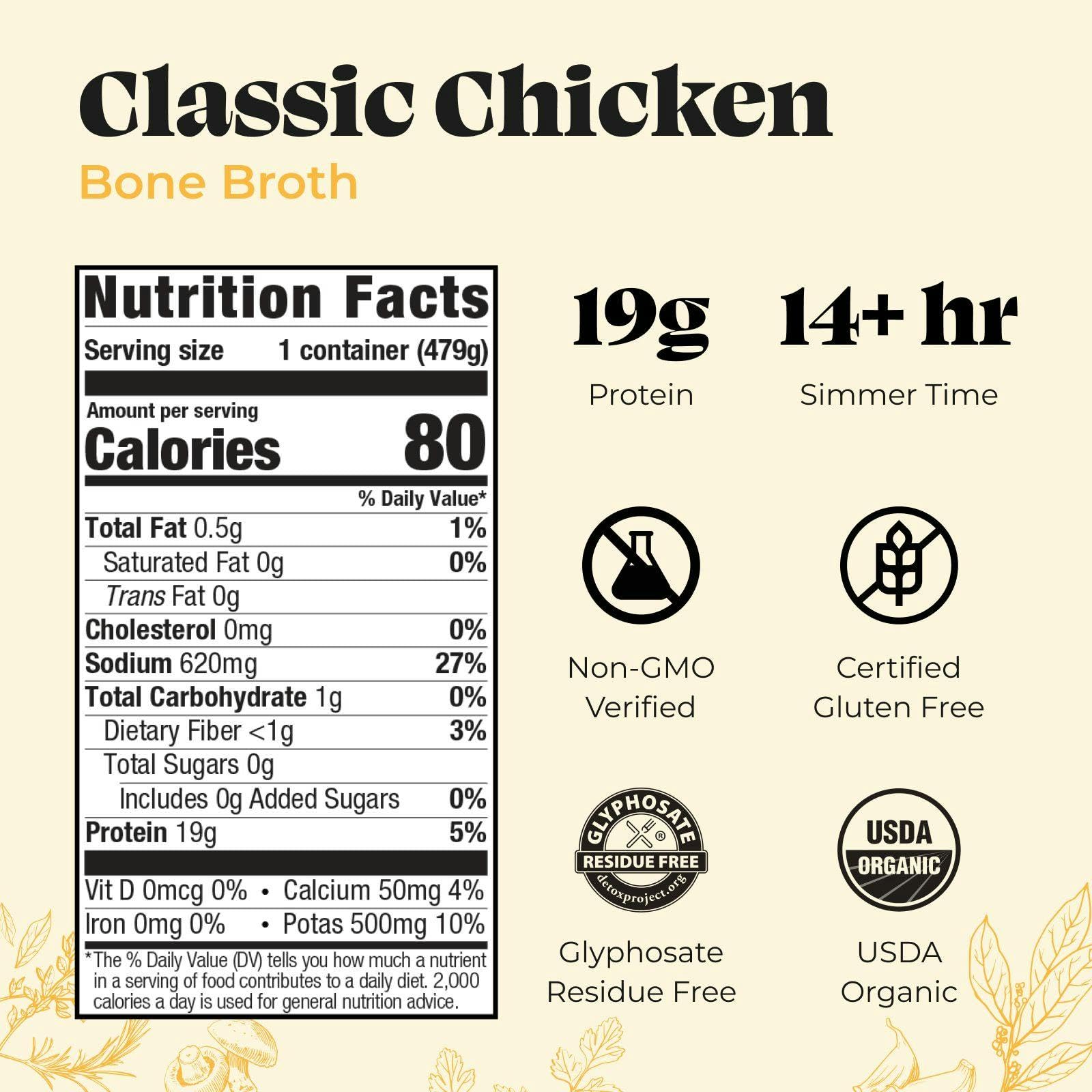 Kettle & Fire broth ingredients with organic vegetables highlight clean nutrition