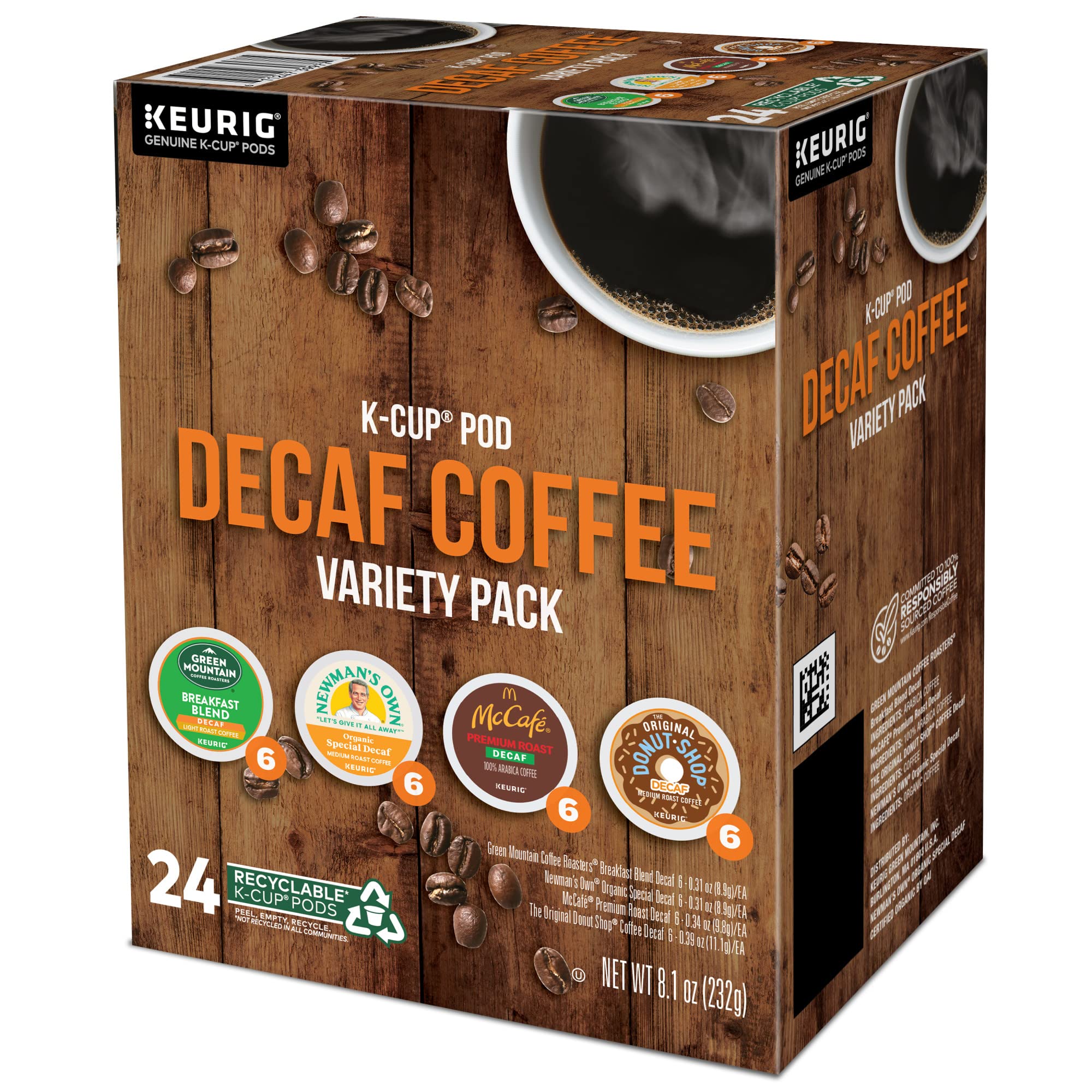 Keurig 12 oz brew capacity icon for versatile cup sizes.