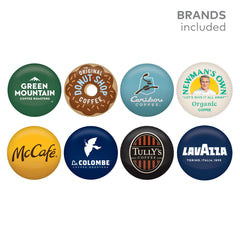 Keurig Caribou Coffee Mahogany Blend pod—bold, balanced dark roast.