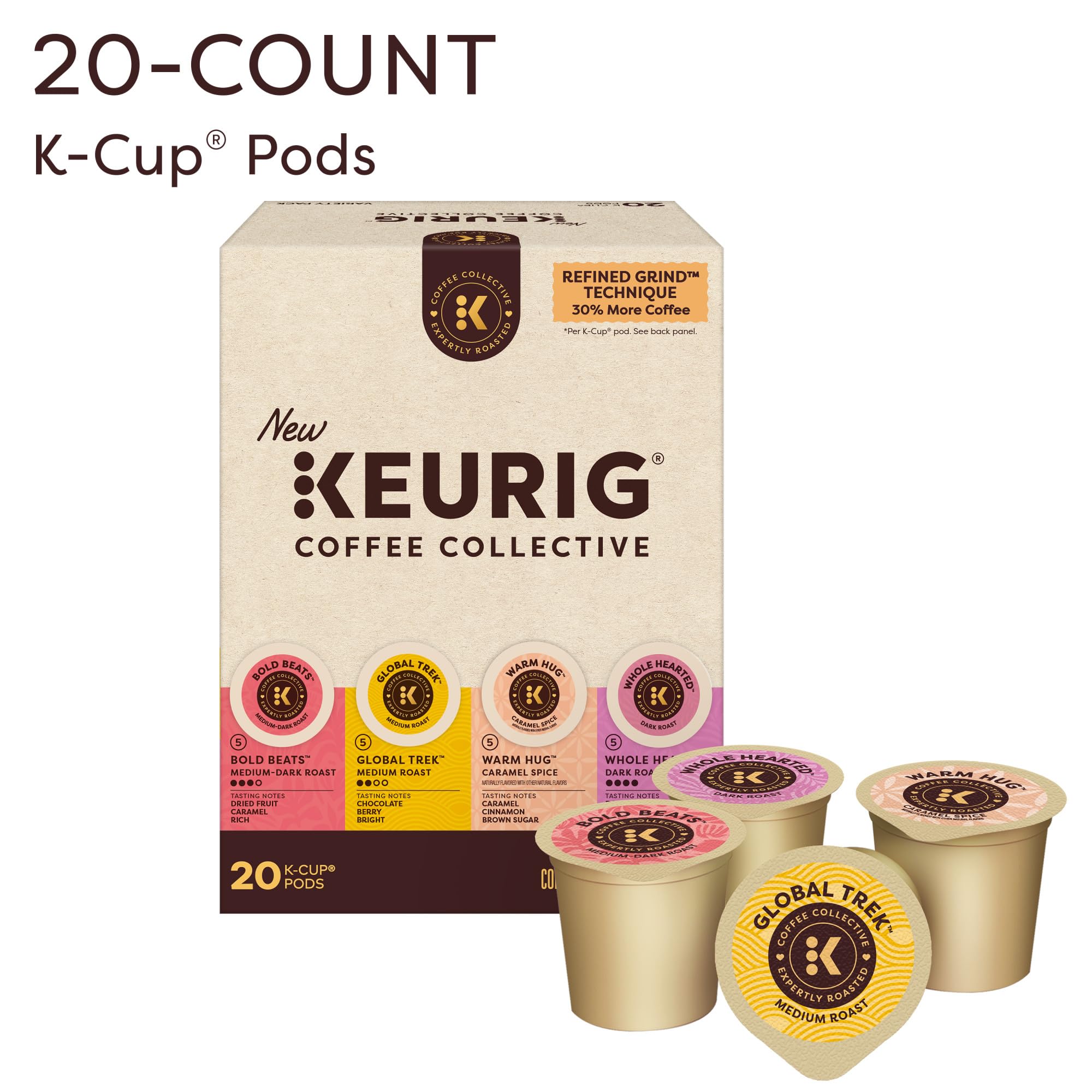 KEURIG COFFEE COLLECTIVE Global Trek pod with chocolate and berry hints for a bright brew