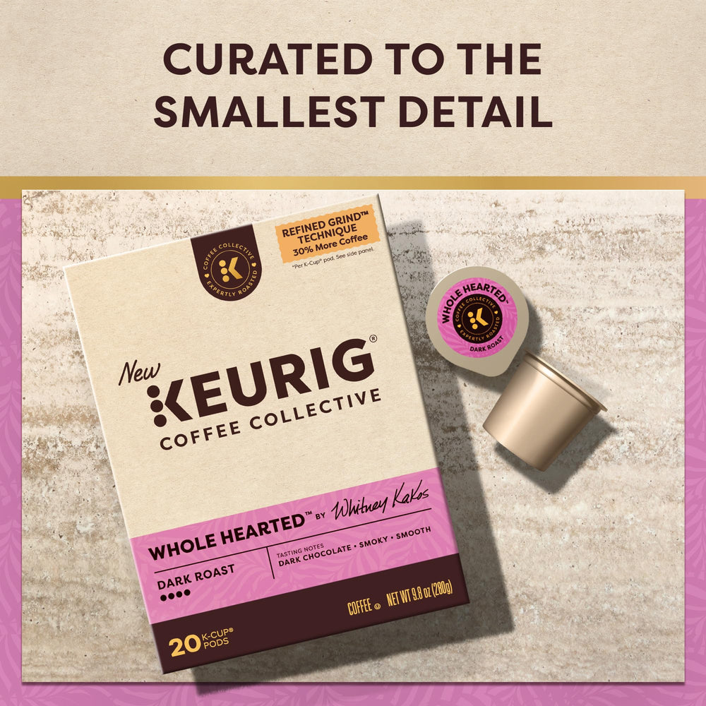 Refined Grind technique icon on packaging, promising denser grounds for richer brew.