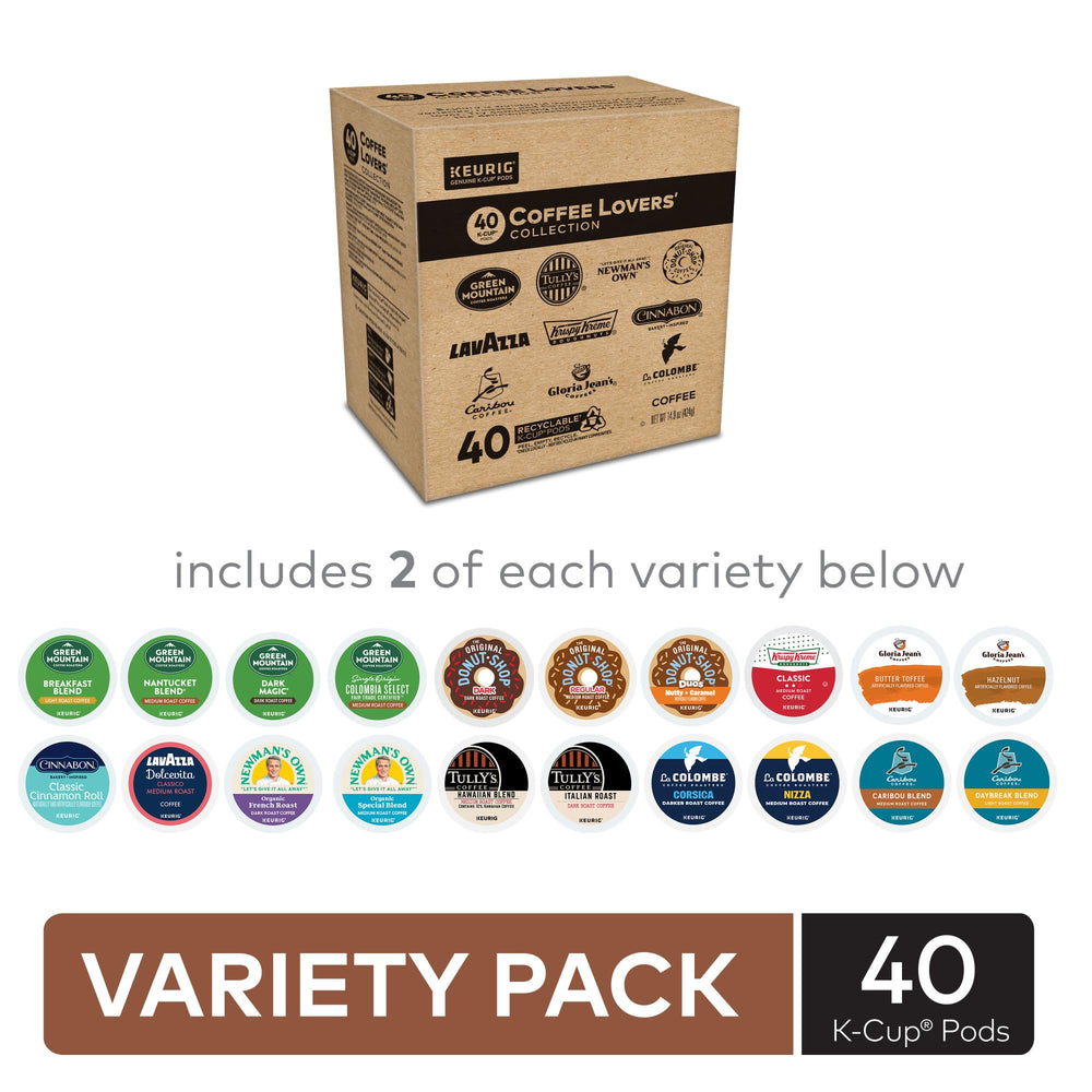 Keurig Coffee Lovers Collection 20-varieties pack on display.