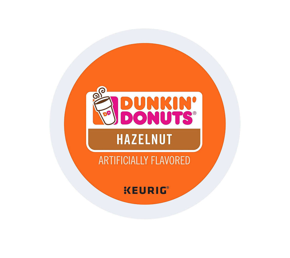 Keurig Dunkin Hazelnut K-Cup pods brew-focused image highlighting mess-free single servings.