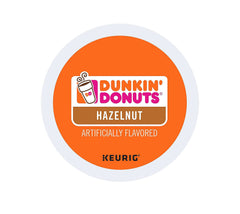 Keurig Dunkin Hazelnut K-Cup pods brew-focused image highlighting mess-free single servings.