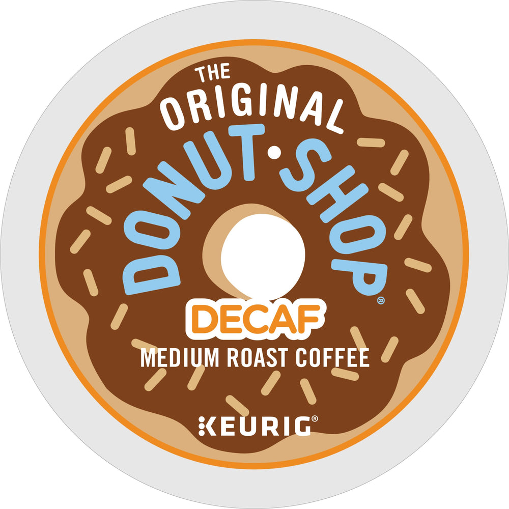 Keurig Original Donut Shop Decaf cup ready for brewing in the morning
