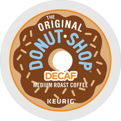 Keurig Original Donut Shop Decaf cup ready for brewing in the morning