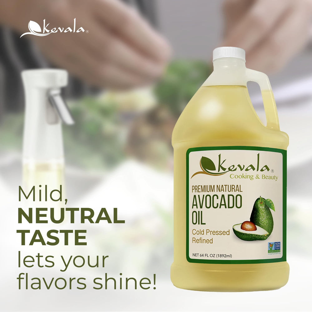 Kevala avocado oil measured for precise cooking and baking.
