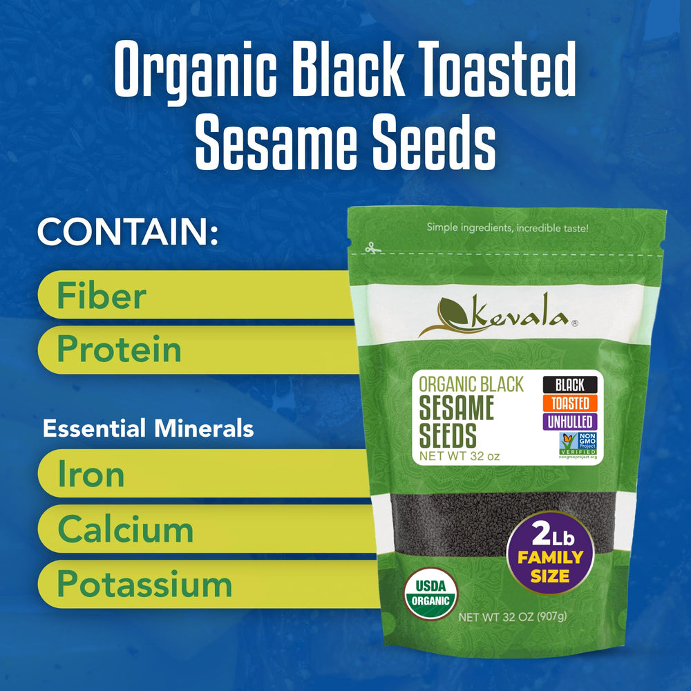 Kevala black sesame seeds on sourdough bread enhance the nutty flavor