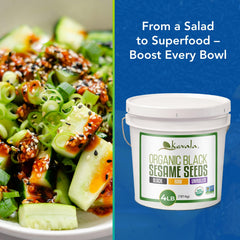 Kevala black sesame seeds used with noodles and sushi for authentic seasoning.