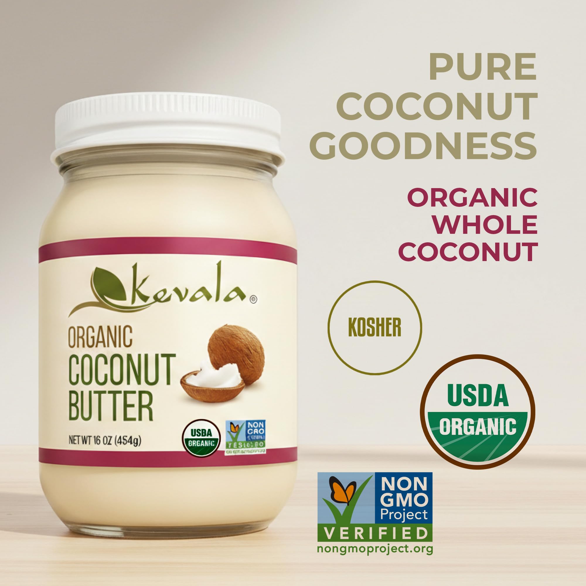 Kevala coconut butter scoop reveals silky texture